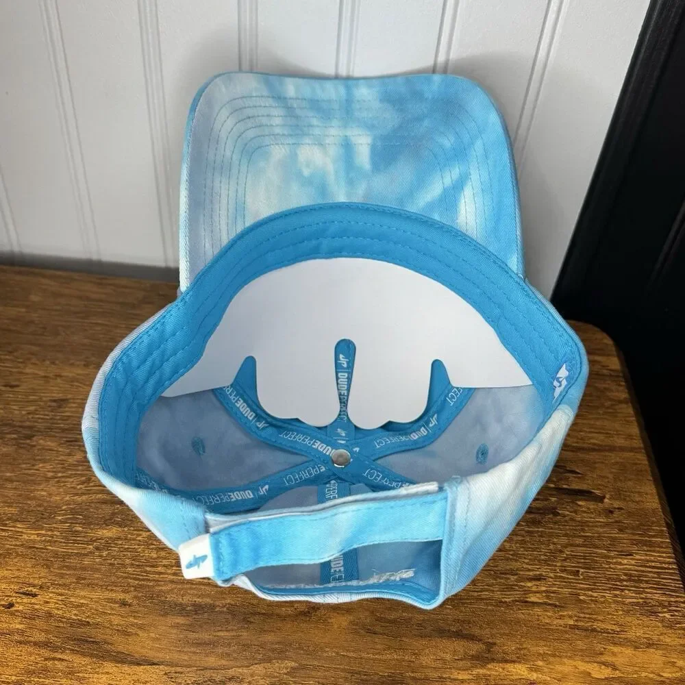 DUDE PERFECT Blue Tie Dye Adjustable Dad Hat Embroidered DP Adult Unisex YouTube